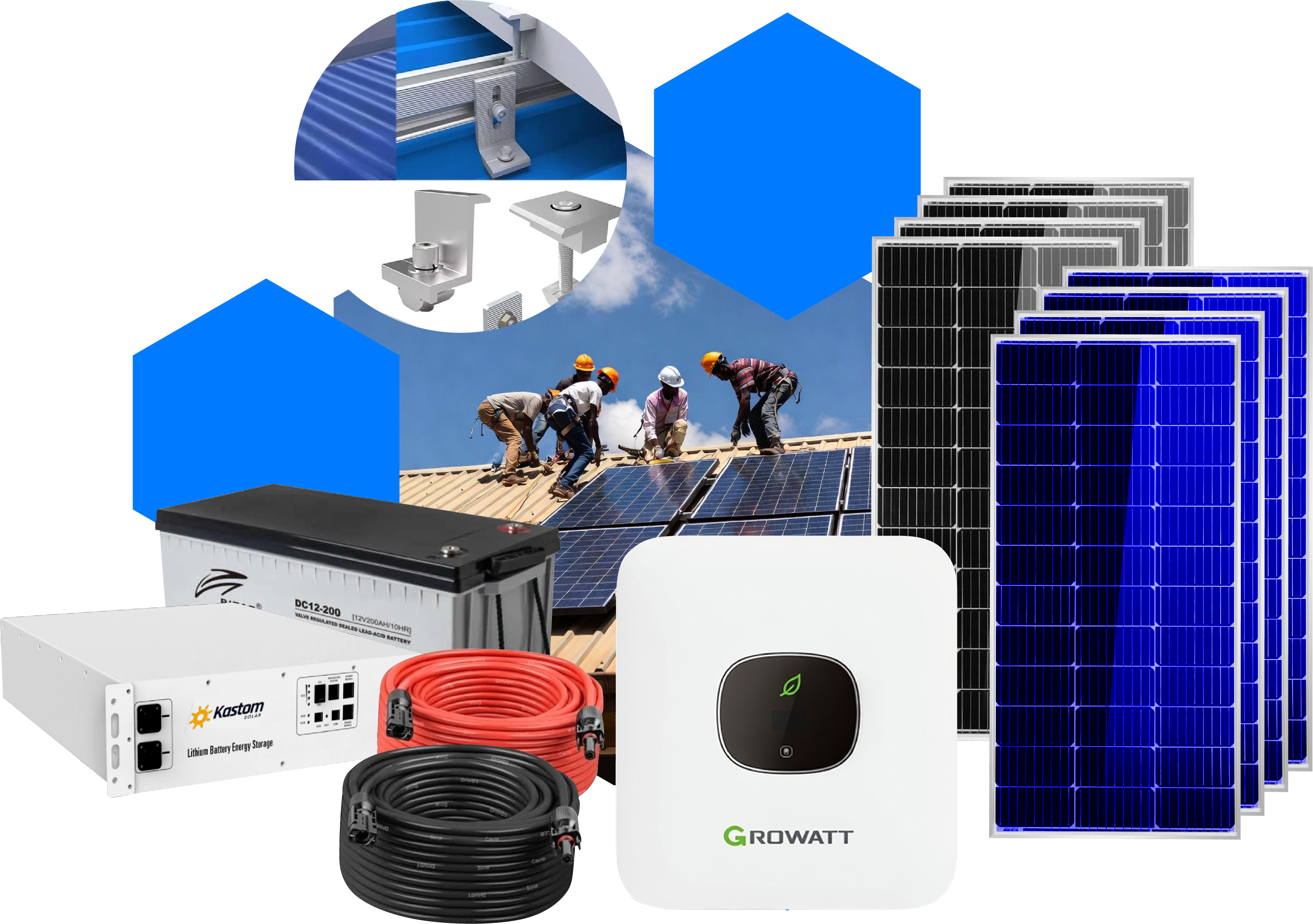 Solar panels and solar installation components